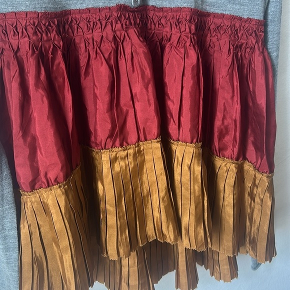 Manoush Merino and Silk sweater, colourblock tiered ruffle button size large - Picture 5 of 9